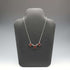 Vintage Sterling Silver & Amber Triple Rectangle Drop Necklace 45cm 11g