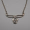 UK Vintage Sterling Silver Mackintosh Rose Drop Necklace with Case 40cm 8g