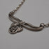 UK Vintage Sterling Silver Mackintosh Rose Drop Necklace with Case 40cm 8g