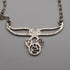 UK Vintage Sterling Silver Mackintosh Rose Drop Necklace with Case 40cm 8g