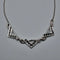 UK Vintage Sterling Silver Rennie Mackintosh Triple Drop Necklace 42cm 8g
