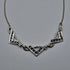 UK Vintage Sterling Silver Rennie Mackintosh Triple Drop Necklace 42cm 8g