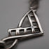 UK Vintage Sterling Silver Rennie Mackintosh Triple Drop Necklace 42cm 8g