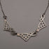 UK Vintage Sterling Silver Rennie Mackintosh Triple Drop Necklace 42cm 8g