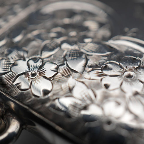 1897 British Antique Sterling Silver Vesta Case 30g William Harrison Walter