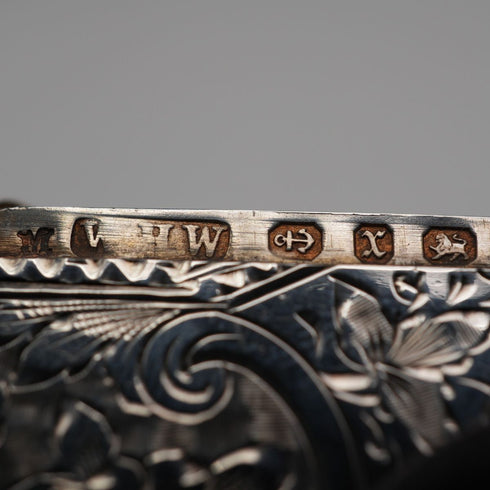 1897 British Antique Sterling Silver Vesta Case 30g William Harrison Walter