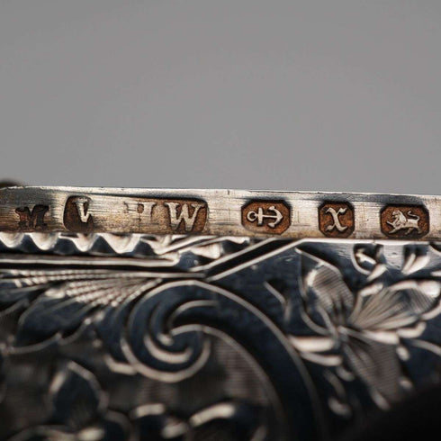 1897 British Antique Sterling Silver Vesta Case 30g William Harrison Walter