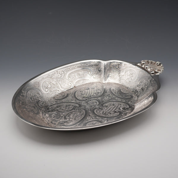 British Vintage Silver Plate Oval Dish by Barker Ellis
