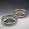 Pair of Antique English Silver Plate Pierced Round Dishes by Mappin Brothers