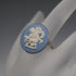 Vintage British Jewelry, Wedgwood Jasperware Sterling Silver Ring (JP size 14)