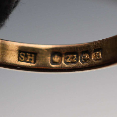 1932年 英国ヴィンテージ K22ゴールド ピンキーリング 2.6g(日本7号) 指輪 Samuel Hope