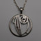 British Vintage Sterling Silver Mackintosh Rose Pendant with Sterling Silver Chain