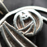 British Vintage Sterling Silver Mackintosh Rose Pendant with Sterling Silver Chain