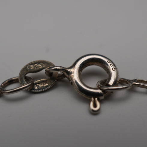 British Vintage Sterling Silver Mackintosh Rose Pendant with Sterling Silver Chain