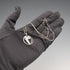 British Vintage Sterling Silver Mackintosh Rose Pendant with Sterling Silver Chain