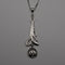 English Vintage Sterling Silver Glasgow Rose Pendant with Sterling Silver Chain