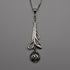 English Vintage Sterling Silver Glasgow Rose Pendant with Sterling Silver Chain