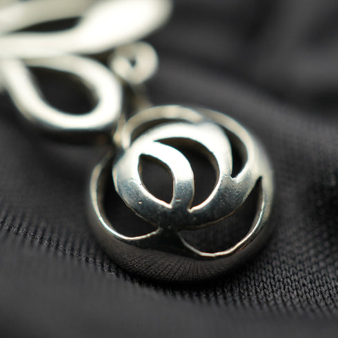 English Vintage Sterling Silver Glasgow Rose Pendant with Sterling Silver Chain