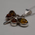 Vintage Sterling Silver & Amber Butterfly Pendant with Sterling Silver Chain