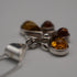Vintage Sterling Silver & Amber Butterfly Pendant with Sterling Silver Chain