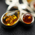Vintage Sterling Silver & Amber Butterfly Pendant with Sterling Silver Chain
