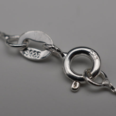 Vintage Sterling Silver & Amber Butterfly Pendant with Sterling Silver Chain