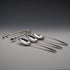1899 Antique British Sterling Silver Tea Spoons (3) & Sugar Tongs Set, Total 76g by Gilmour&Watson