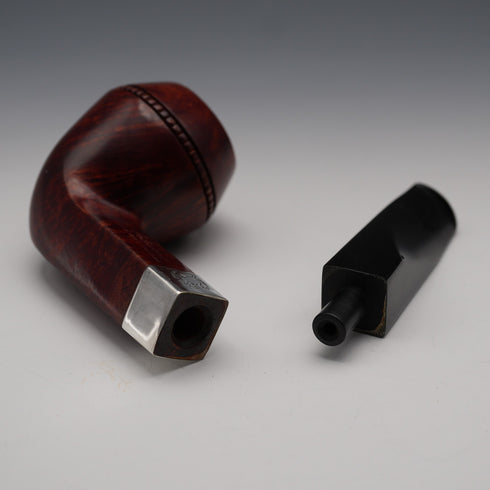 Ireland Peterson's Sherlock Holmes "The Original" Bulldog Pipe Sterling Silver Decoration Full Set Mint Condition