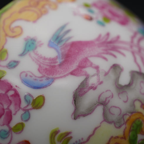 英國古董 Minton 綠色鬥雞杯碟