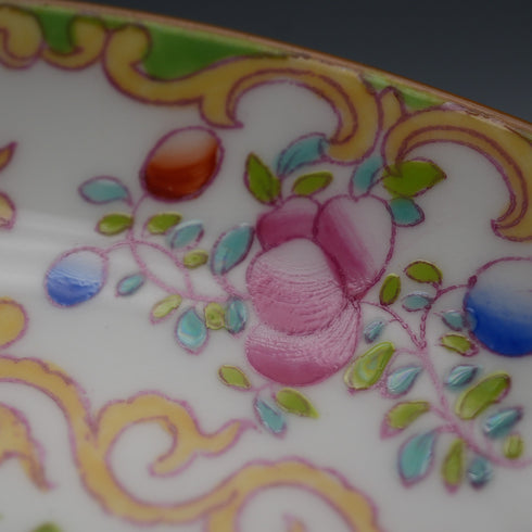 英國古董 Minton 綠色鬥雞杯碟
