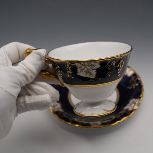 UK Vintage Royal Crown Derby "Vine Cobalt" Cup & Saucer