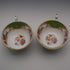 UK Vintage Paragon "Rockingham Green" Teacup Trio Pair