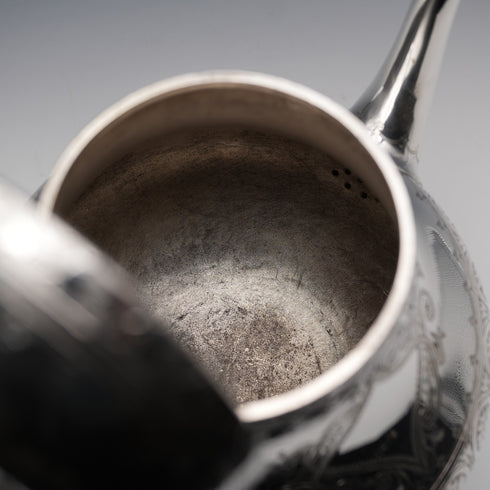 約1880年 英國古董鍍銀茶壺 製造商不詳