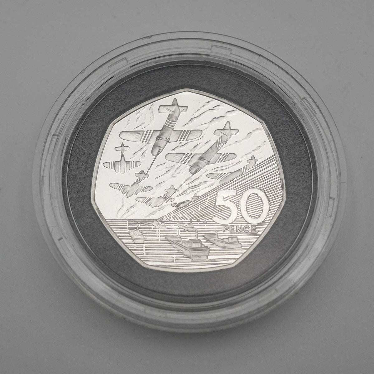英国 50ペンス記念銀貨 第二次世界大戦 D-デ50周年 RoyalMint ケース