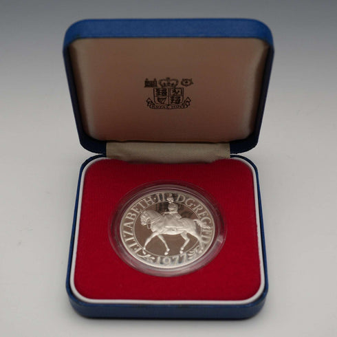 英国 記念銀貨 エリザベス2世女王 戴冠25周年 RoyalMint ケース・説明書付