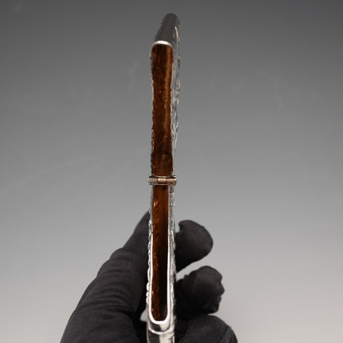 1904年 英國古董 浮雕裝飾 純銀名片盒 62克 L&W