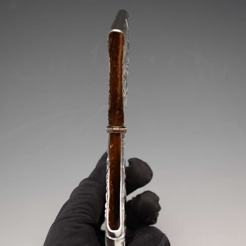 1904年 英國古董 浮雕裝飾 純銀名片盒 62克 L&W