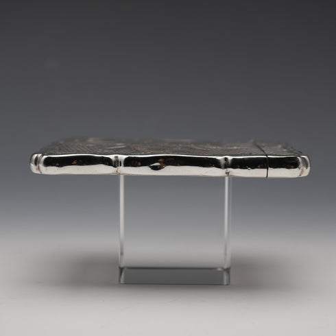1902 English Antique Sterling Silver Card Case 61g Sydney&Co