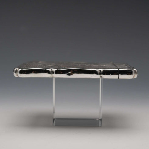 1902 English Antique Sterling Silver Card Case 61g Sydney&Co