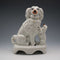 Late 19th Century English Antique Staffordshire Dogs, Parent and Child on Base, 20cm High