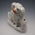 Late 19th Century English Antique Staffordshire Dogs, Parent and Child on Base, 20cm High