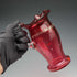 UK Vintage Victorian Cranberry Glass Enamel Decorated Jug