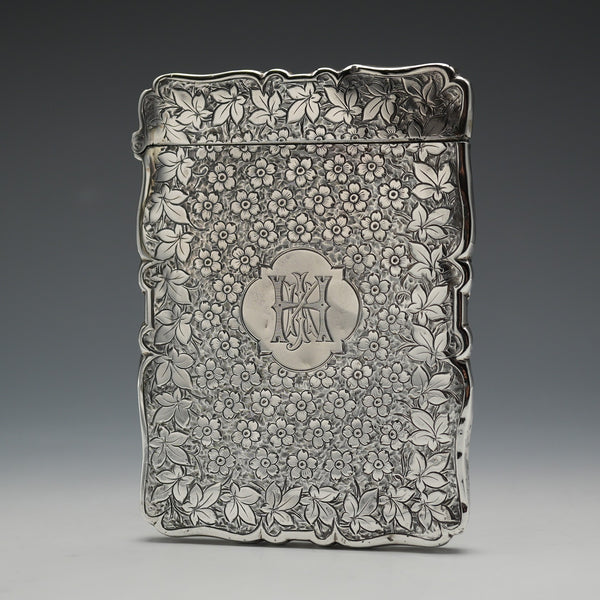 1885年 英國古董 純銀名片盒 54克 Frederick Marson