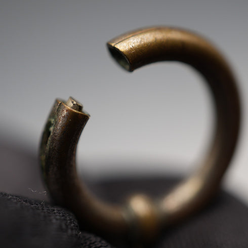 Vintage two-tone alloy Albert chain with a spring ring clasp