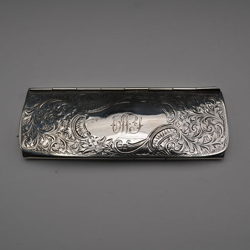 1907年 英國古董 純銀眼鏡盒 眼鏡套組 White & Reynolds