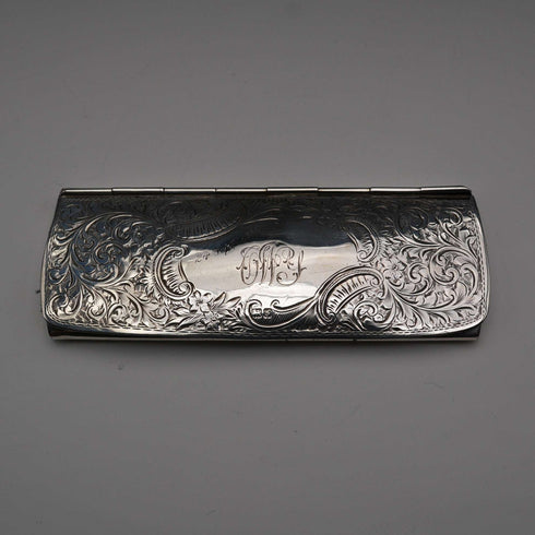 1907年 英國古董 純銀眼鏡盒 眼鏡套組 White & Reynolds