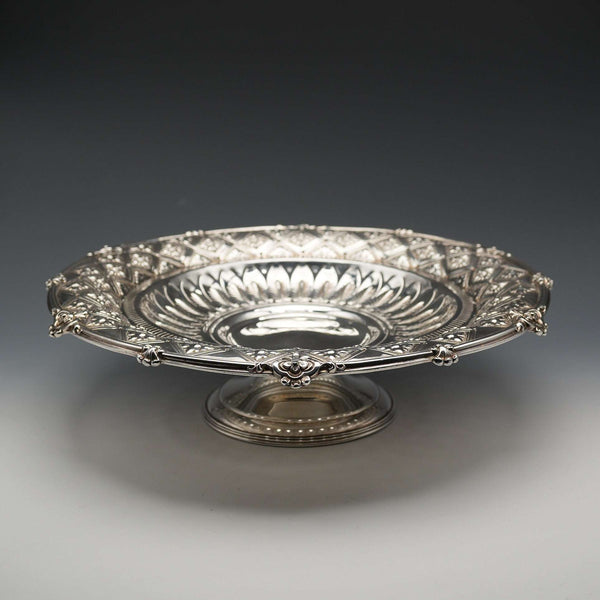 1865年 英国アンティーク シルバープレート製 コンポート 直径29cm