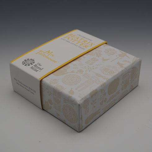 英國 碧雅翠絲·波特 誕生150週年紀念「小不點鼠太太」50便士紀念銀幣 英國皇家鑄幣廠 附盒及說明書 24619