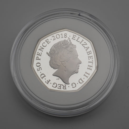 英国 ビアトリクス・ポター 生誕150年記念 「フロプシーバニー」50ペンス記念銀貨 RoyalMint ケース・説明書付 23782