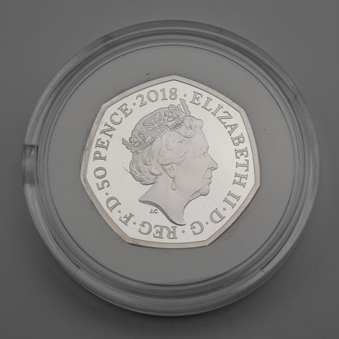 英国 ビアトリクス・ポター 生誕150年記念 「ティトルマウス夫人」50ペンス記念銀貨 RoyalMint ケース・説明書付 26336